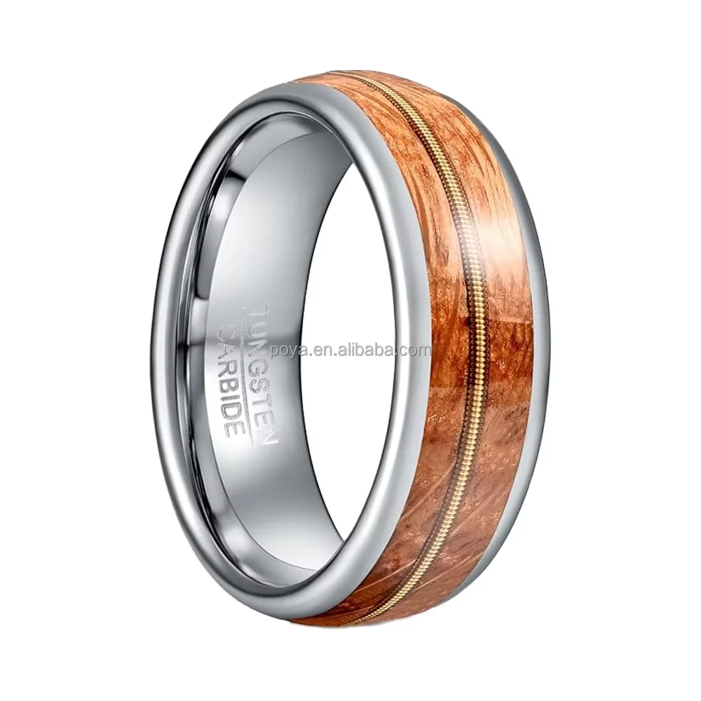 Мужское вольфрамовое обручальное кольцо 8 мм