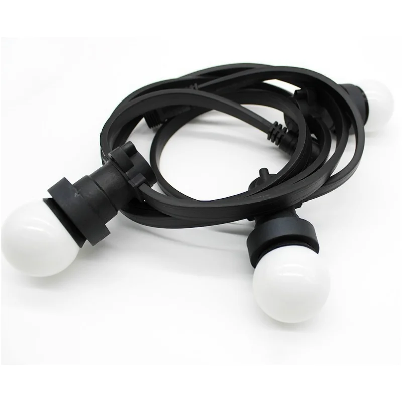 Outdoor Waterproof Garden E27 Lamp Holder Two Wire Flat Line running E27 lamp Strip Socket