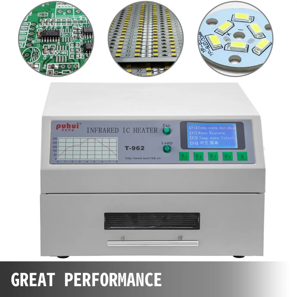 Wholesale Small Solder Paste Reflow Oven T-962A+ lead-free BGA smt desktop infrared reflow oven for pcb soldering