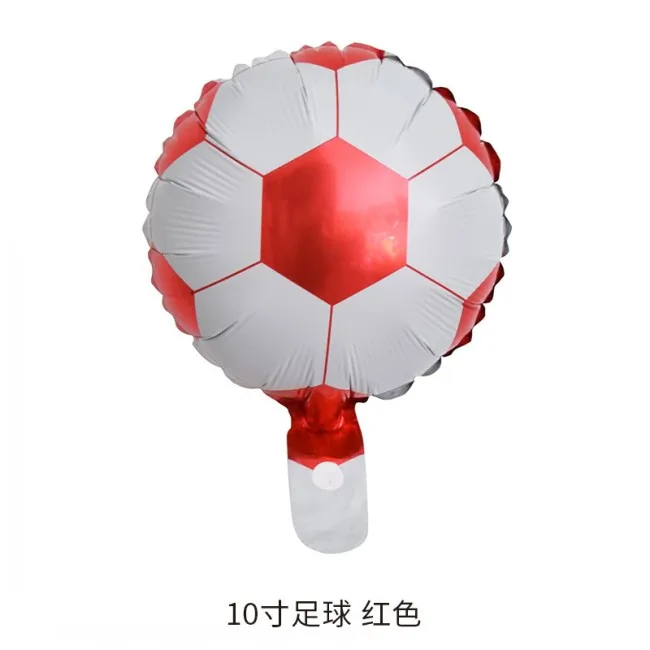 whole sale 10 inch black red blue football foil balloon mini soccer balloon for sport meeting party decoration