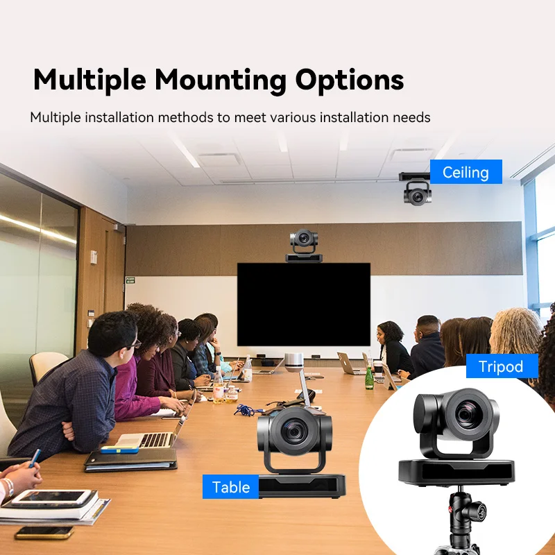 Anywii 4k 10x Ptz Video Conference Camera Live Streaming Camera 10x optical Zoom Ndi For Studio Church Live Streaming