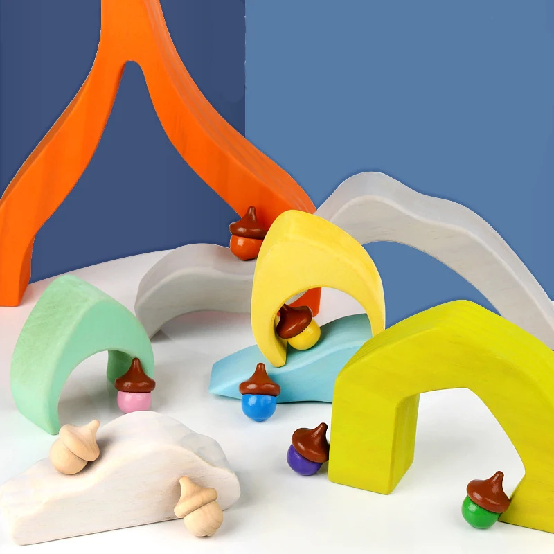 Custom Logo Shape Spinning Top Beech Wooden Toys Wooden Spinner Top Kids Toys