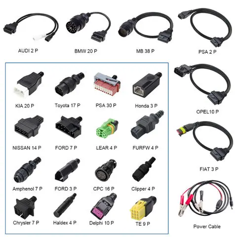 E-Car Connection 12 Pin Male to 16 Pin Female OBD OBDII Car Diagnostic Adapter Cable for GM Vehicles