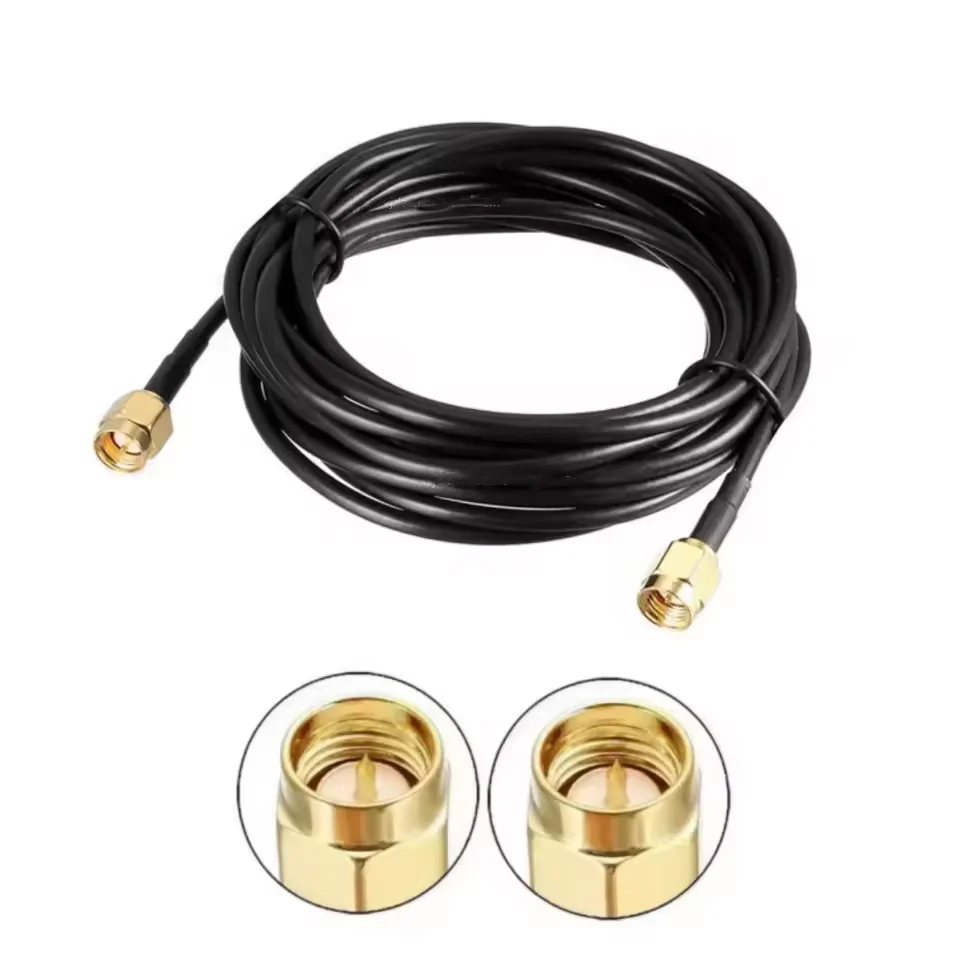 Low loss SMA male plug to SMA male plug LMR 100 lmr195 lmr200 lmr240 lmr300 lmr400 RG 174 rg58 RG8 coax antenna jumper cable