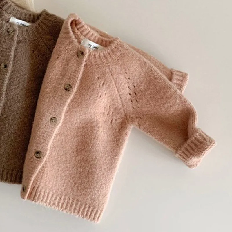 Autumn baby clothes newborn casual fleece cotton sweater jacket coat Baby unisex knitted cardigan