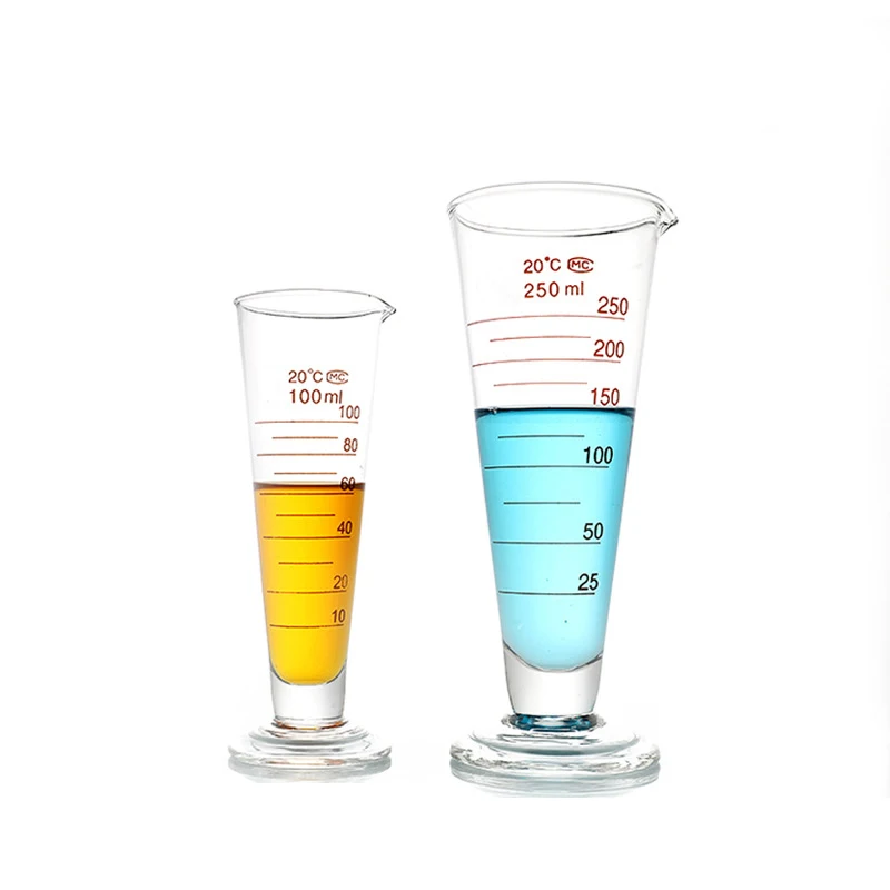Laboratory high borosilicate glass measuring cup 5ml-2000ml Triangle measuring cup with ce iso