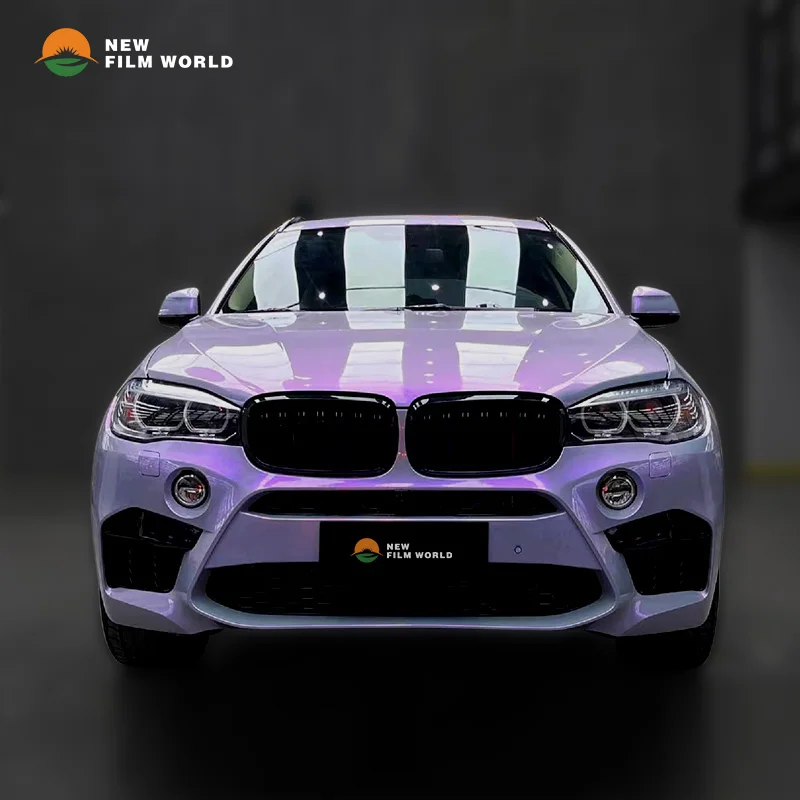 PET Phantom Grey Purple High Quality high glossy/matt Car Wrap Film Stickers Glossy car wrapping film vinyl