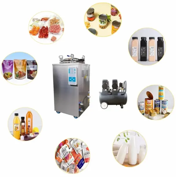 100 Liter 1150L Industrial Steam Sterilizer Vertical Autoclave Price For Mushroom Substrate Bag Retort Machine