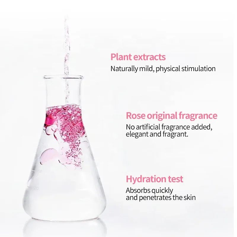 Натуральный органический тоник из дамасской розы увлажняющий отбеливающий для ухода за кожей розмарином