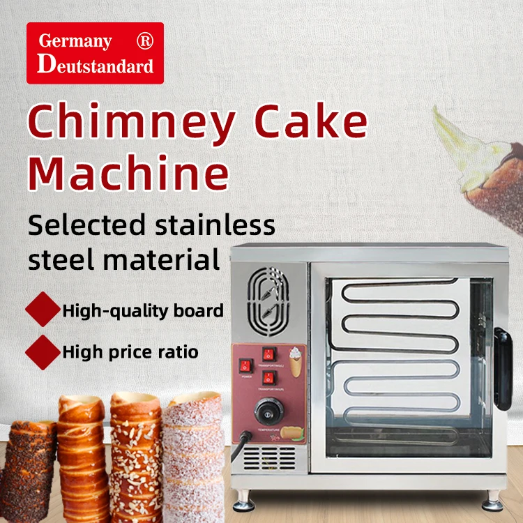 electric 16 wood chimney cake roller kurtos kalacs oven ice cream cone maker snack machine