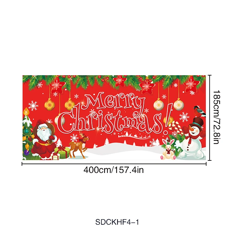 Christmas Garage Door Banner 6 x 13 ft Large Merry Christmas Backdrop Decorations For Outdoor Indoor Home Wall Photo Background