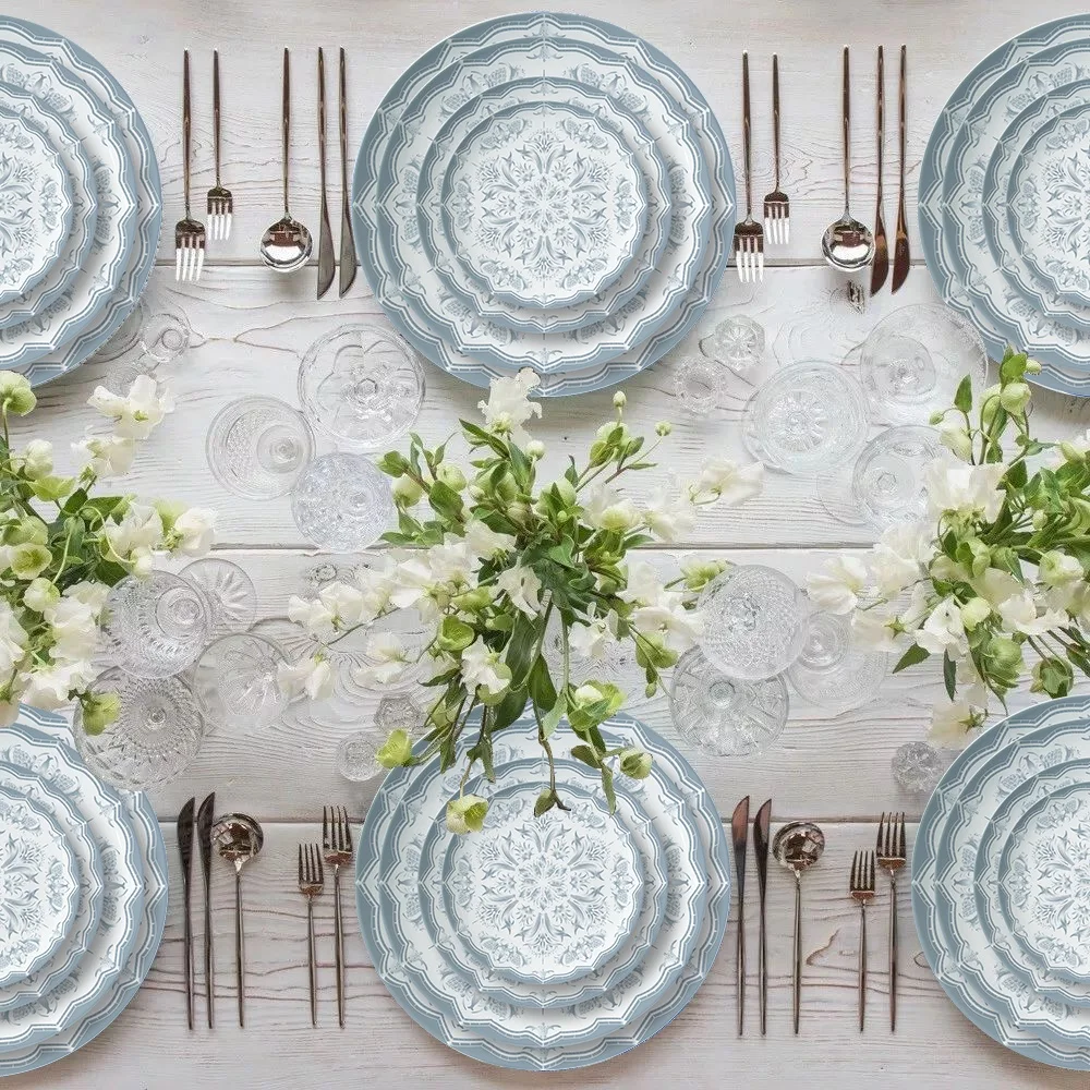 JINTCH Wholesale western ancient serving dinner plates bone china dinner set wedding ceramic plates