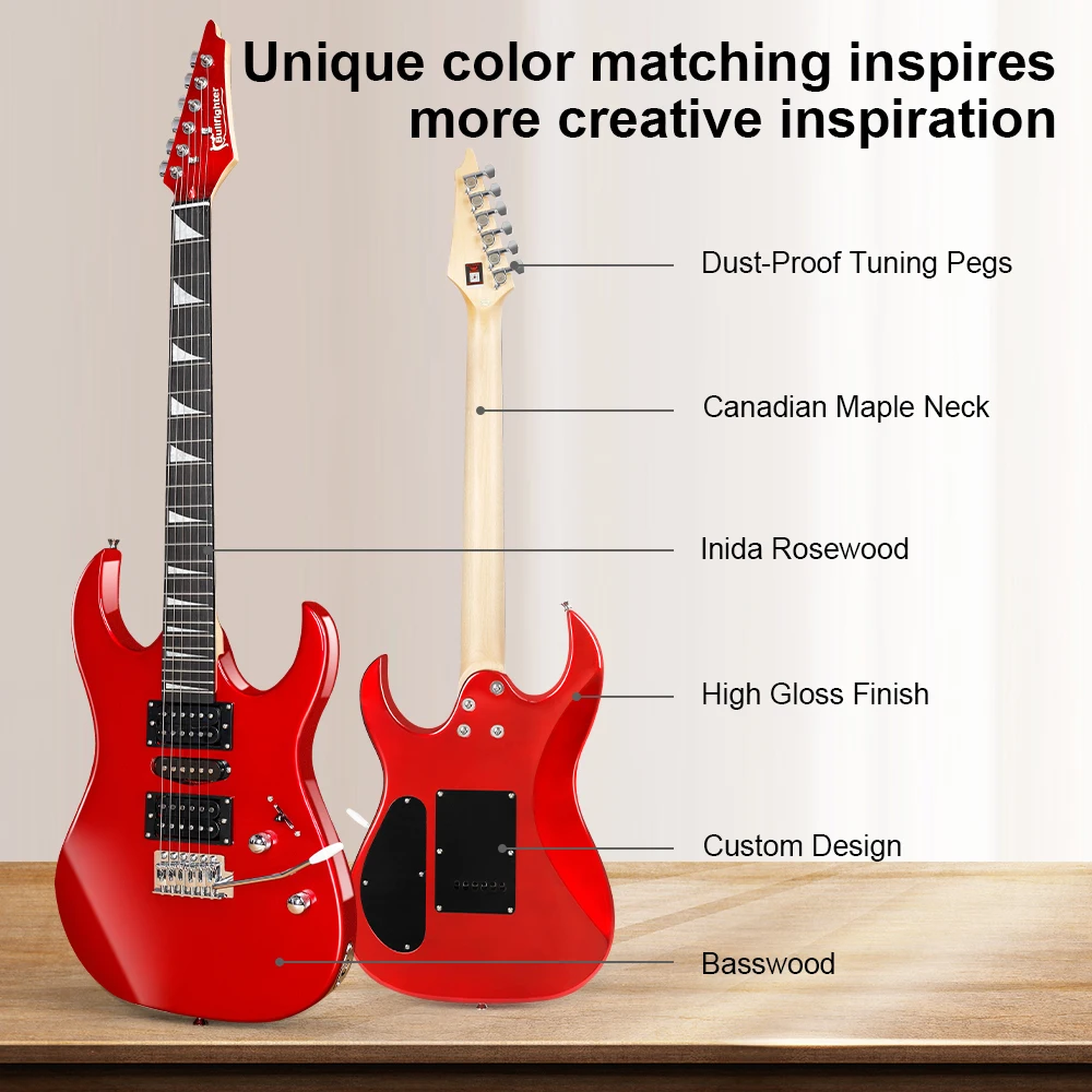 OEM D-150 Musical Instruments wholesale price solo guitare Modern Guitarra white color maple electric guitar electronic