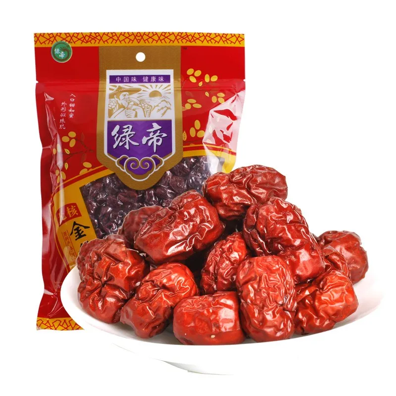 Высокое питание, китайский красный джуб, сушеные фрукты, без семян Jinsi Jujube, дата 500 г