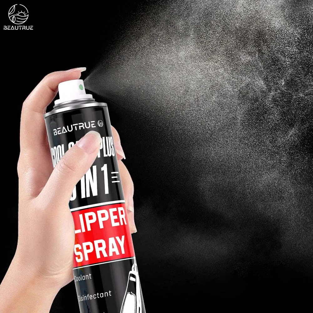 Professional Custom Wholesale 400mL 5 in 1 Clipper Cool Care Icer Blade Disinfecting Cleaner And Lubricant Barber Clipper Spray