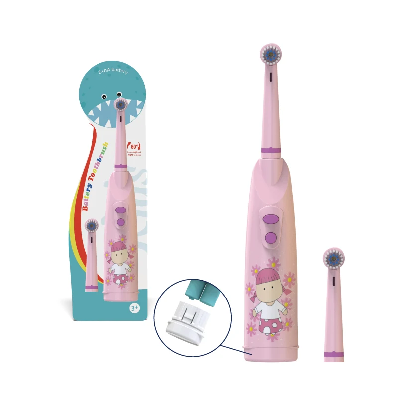 Детская электрическая зубная щетка с мультяшными узорами