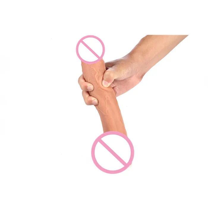 Высококачественный реалистичный фаллоимитатор из жидкого силикона для женщин силиконовый двойной плотности пенис