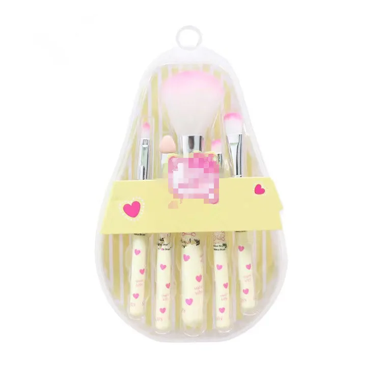 Hot Sale 5pcs Set Sanrioed Make Up Brush Cartoon KT Cat Eyeshadow Brushes Portable Beauty Tools Cosmetic Brush