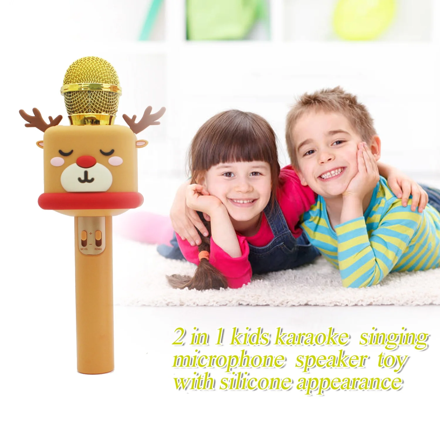 Factory Mini Portable Wireless Karaoke Microphone Handheld Condenser Karaoke Singing Speaker Mic Music Player As Gift For Kids