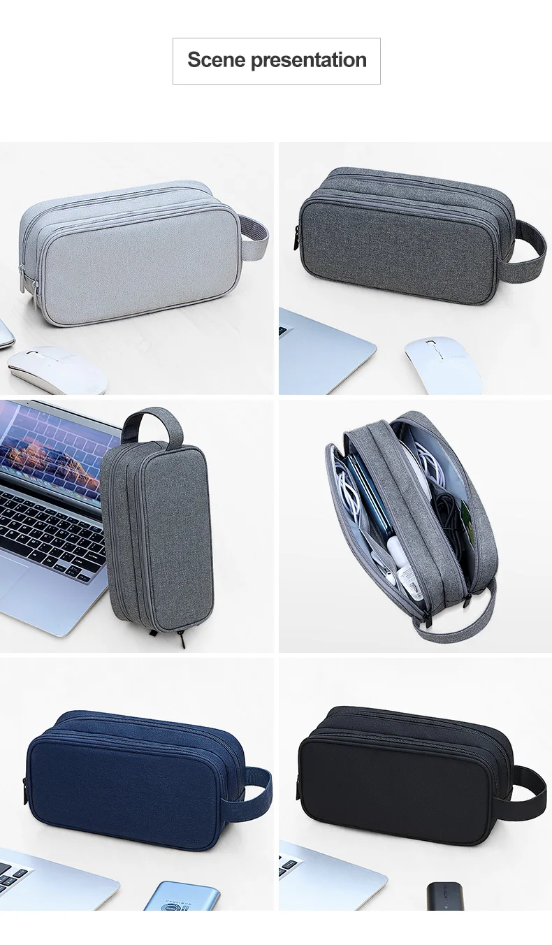 Cable Storage Bag Waterproof Digital  Organizer Portable USB Data Line Charger Plug Storage Bag Travel Cable Organizer