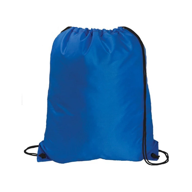 New Custom Logo Nylon Draw String Bag Full Color Cinch Backpack Recycled Waterproof 210D Polyester Drawstring Bag