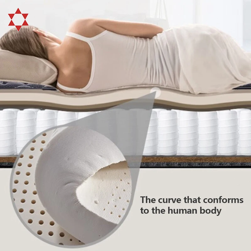 Customization Foldable 5-Zone Pocket Spring Memory Foam Queen King Size Hypo-allergenic Mattress for Bedroom or Hotel