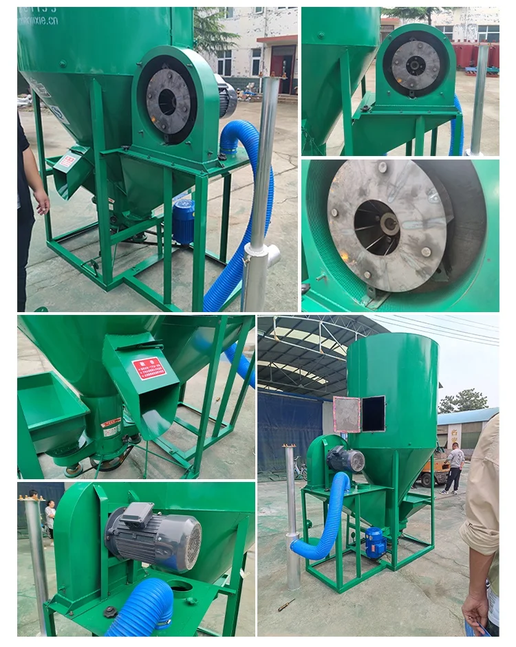 Feed mixing mixer granule machine for chicken farm Motor version diesel version can be customized