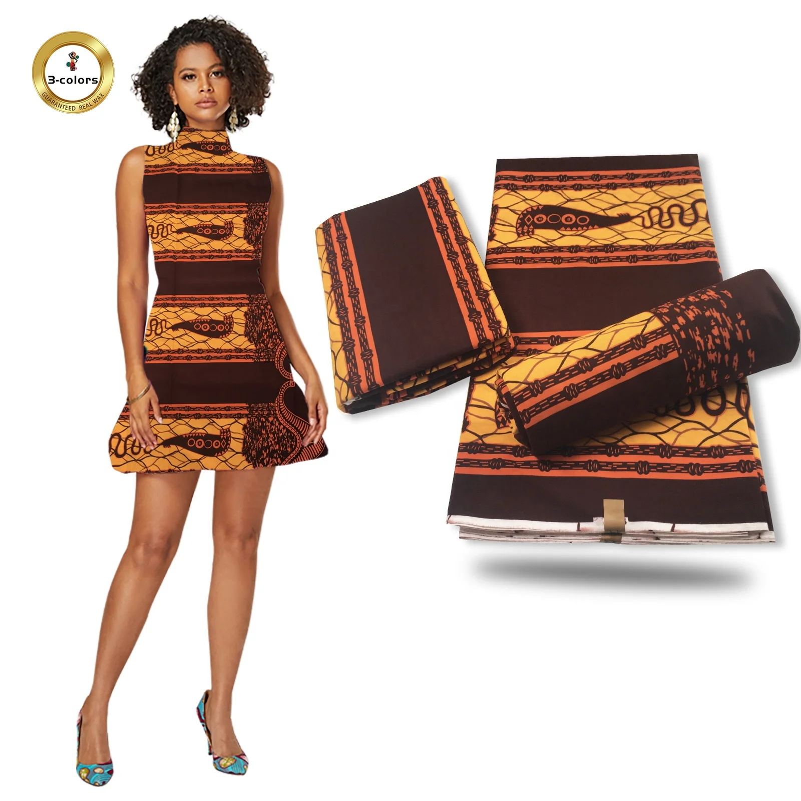 New Customized Soft Combed 100% Cotton African Badges Wax Fabric For Garment