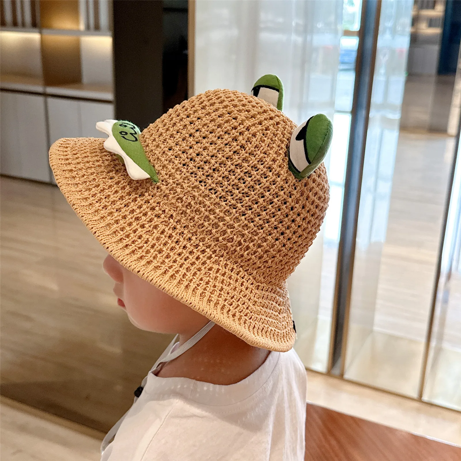 2024 NiYang Summer new unisex children sun hat knitted fun animal style cute fisherman hat