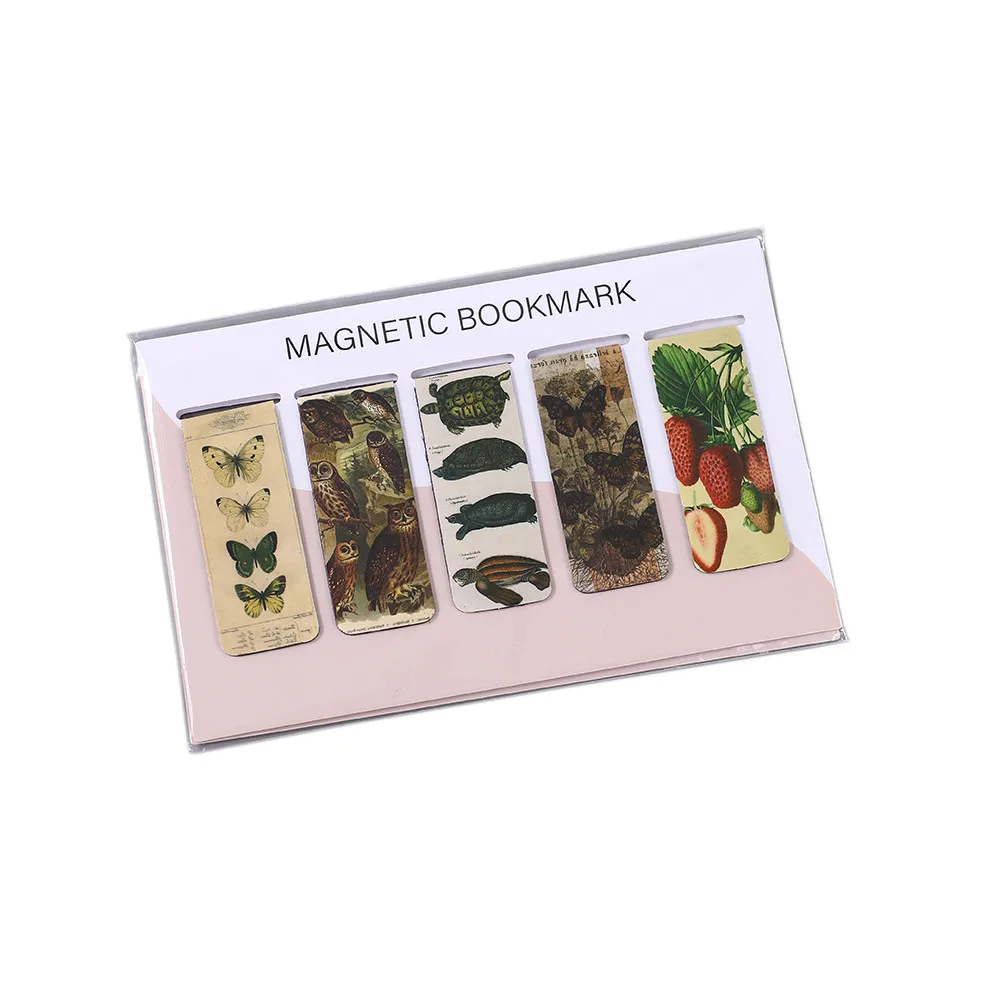 Cheap Korean Style Cute Magnet Bookmark Custom Logo Magnetic Folding Bookmark Giveaway Fridge Stickers Magnet
