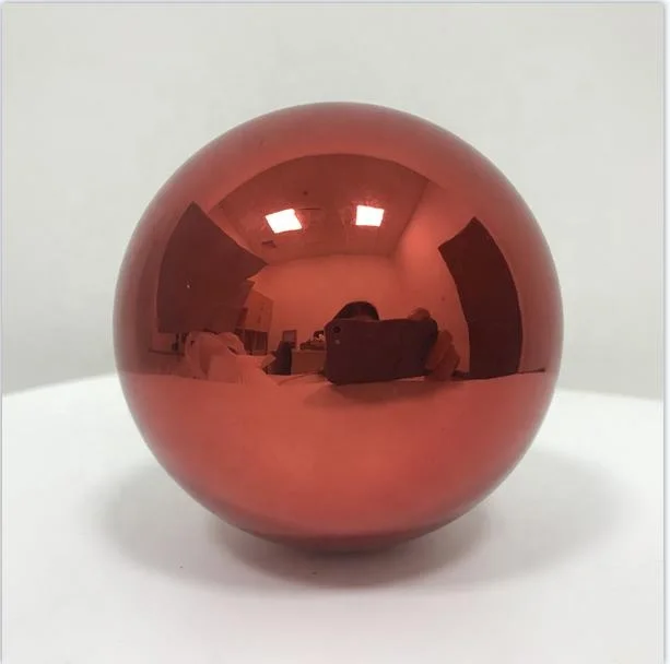 Mirror Polished  6Inch 8inch 10 inch  Christmas Decoration  Red  Stainless Steel Gazing  Ball