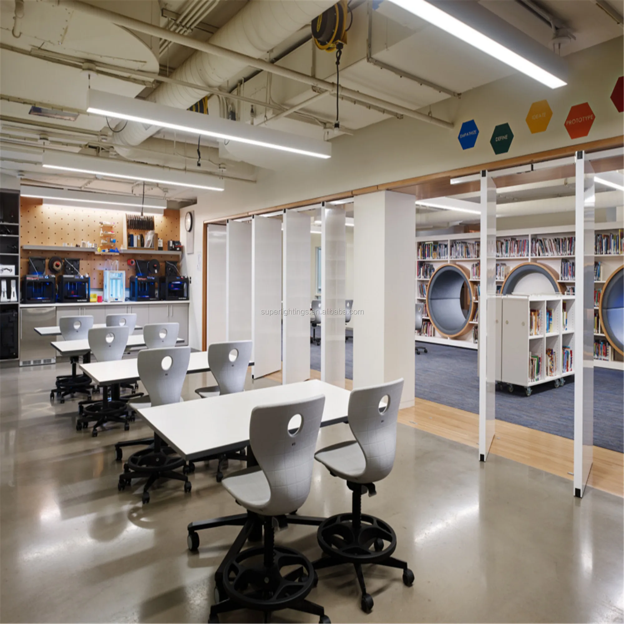 Newly design linear fluorescent light fixtures for office,modern recessed trim fluorescent light fixtures