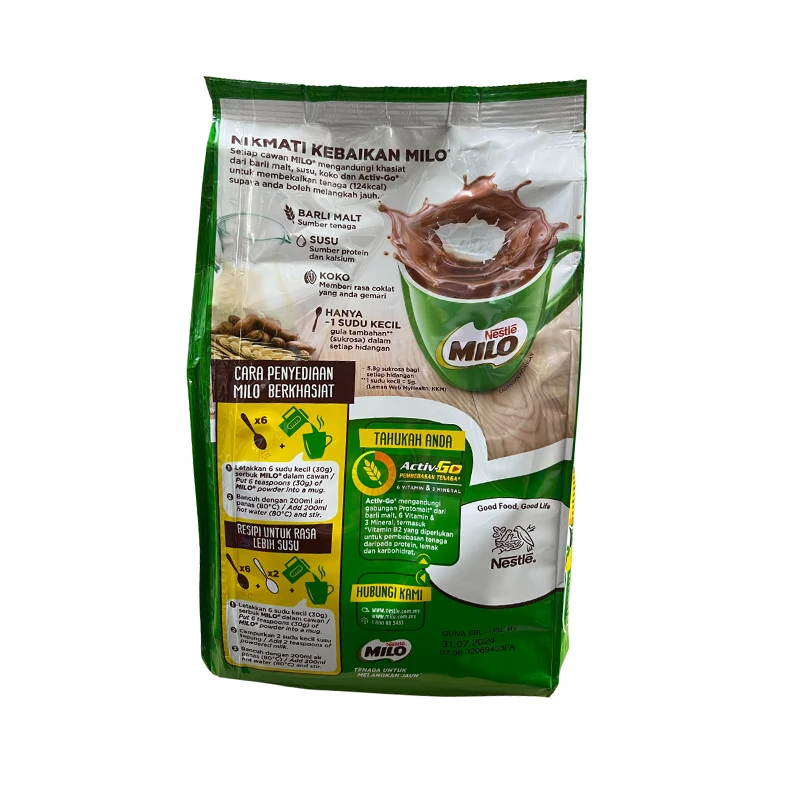 Factory Wholesale Nutrition MILO Cocoa Powder Refill Pack 1KG An Delicious Chocolate Malt Beverage