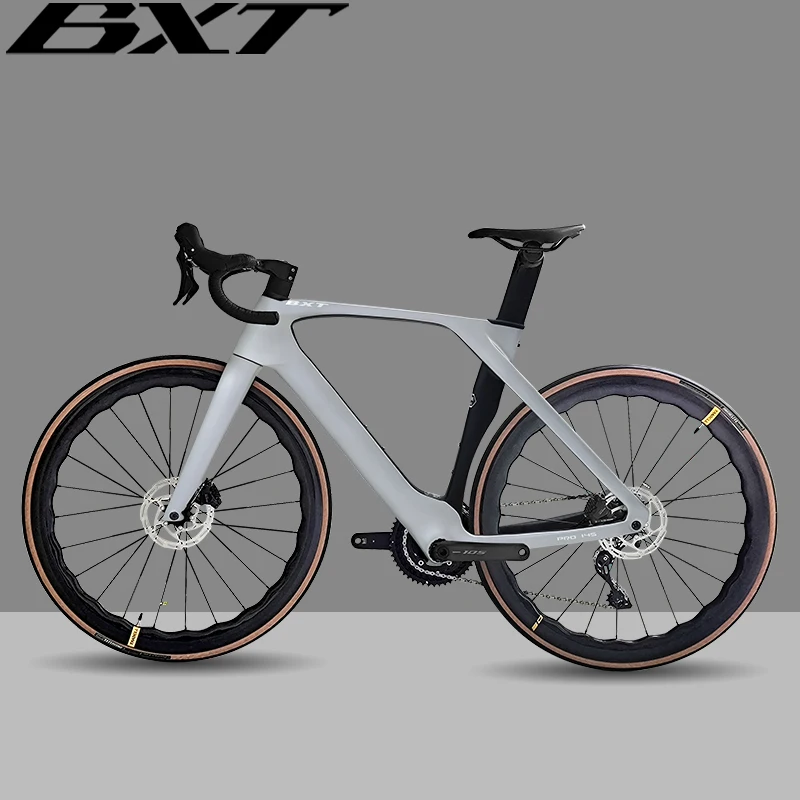 BXT Full Carbon Disc Brake Road Bike 24 Speeds Road Bicycle Hidden Cable Line Carbon Road Bike Customizable colors