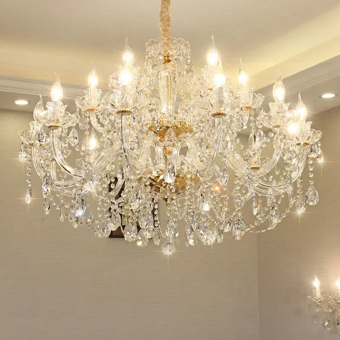 Indoor decorative Lighting living room villa wedding luxury Europe candle Crystal Chandelier