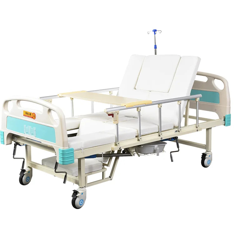 
paralyzed elderly used cheap Price rotating hospital bed with commode 