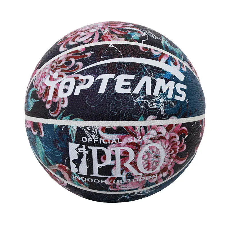 Full printing process basketball leather size 7 wholesale Moisture absorbing leather sports training basketball ball
