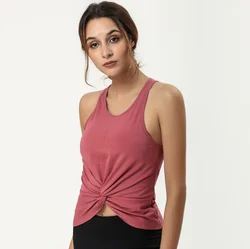 Support Customization Basic Athletic Sleeveless Loose Plain Oversize T Shirts Running Summer Tank Top For Women Gym Apparel