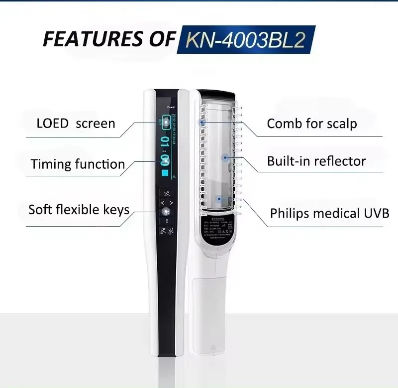 home use portable 311nm uv Psoriasis skin care vitiligo treatment 308nm devices uv phototherapy KN-4003BL2