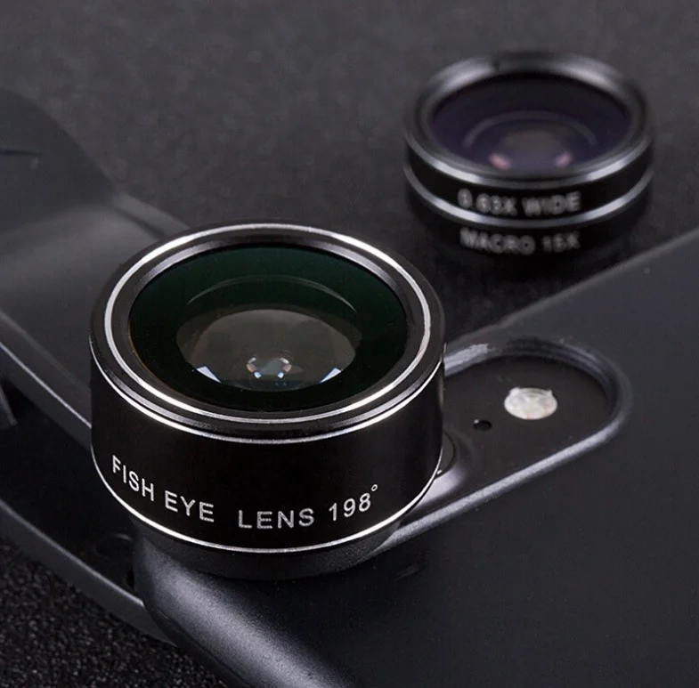 4K HD Mobile Phone Lens 0.36X Wide Angle 15 X Macro 2 IN 1 Mobile Phone External Lens From China Factory