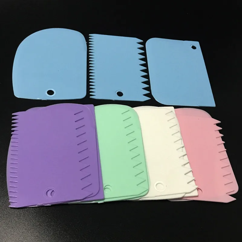 kitchen bread silicone spatula pp plastic baking tools set espatulas dentadas dough cake scraper
