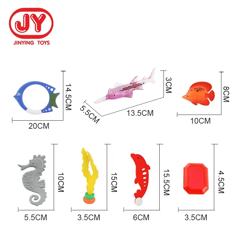 36pcs summer pool diving toy set underwater treasure set children swim training dive toy