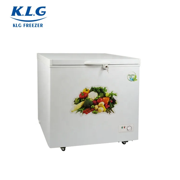 200L hard top open foam door single cabinet single room 12V freezer supermarket refrigerator with led light