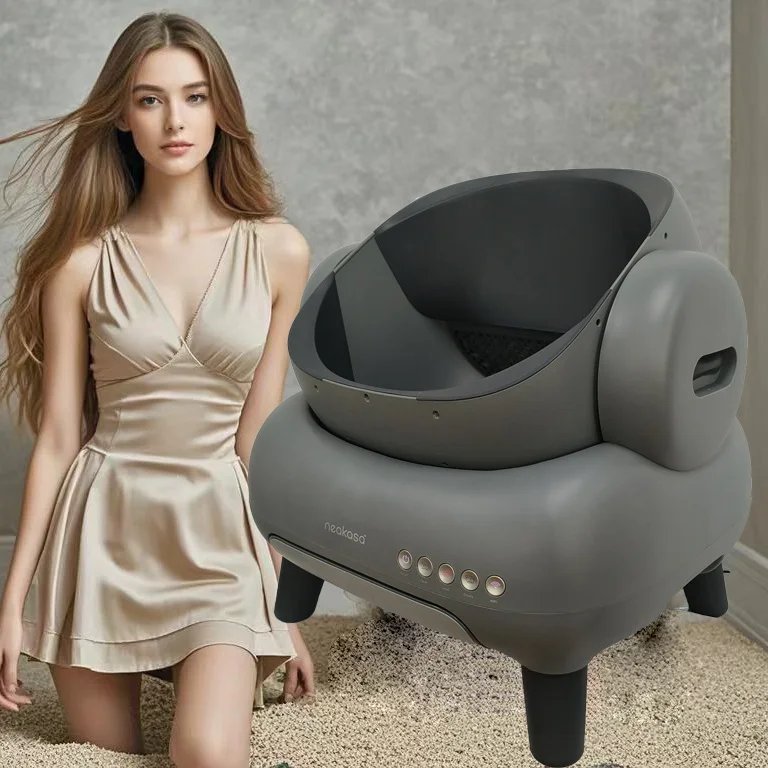 Automatic Self Cleaning Cat Litter Box App Controlled Helps Reduce Odors