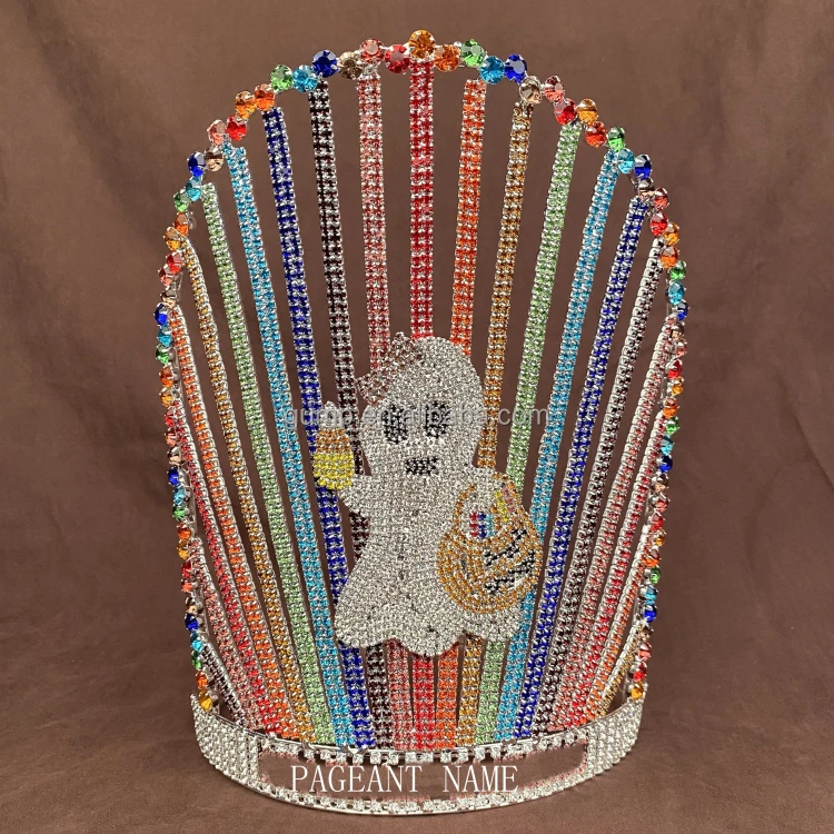 Halloween customized Rhinestone Pageant Crowns Crystal Beauty Queen Tiaras