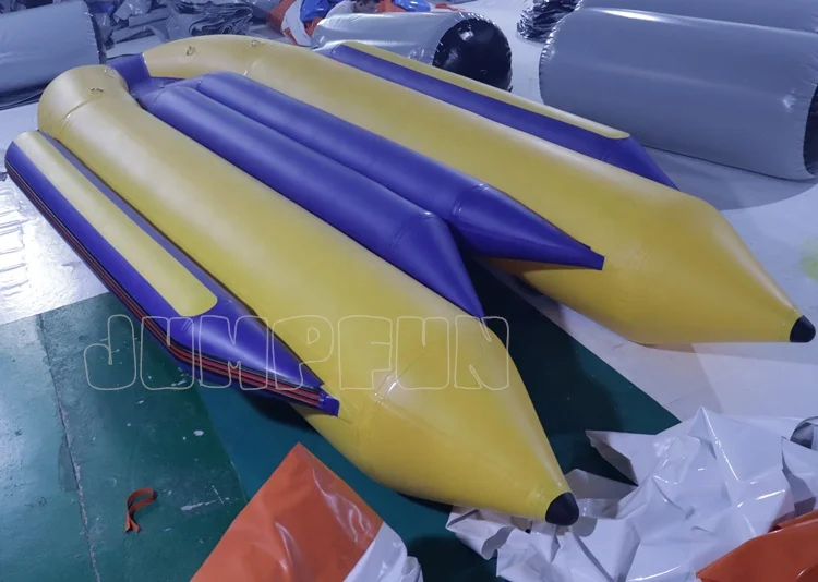 2024 adults double lane banana boat 10 passenger inflatable two lane boat 10 seats catamaran boat