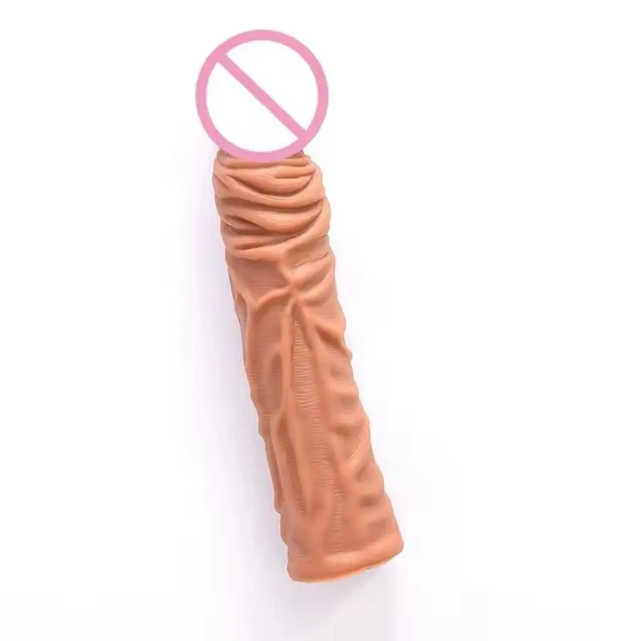 Silicone Cock Enlargement Extender Condoms for Men Penis Sleeve