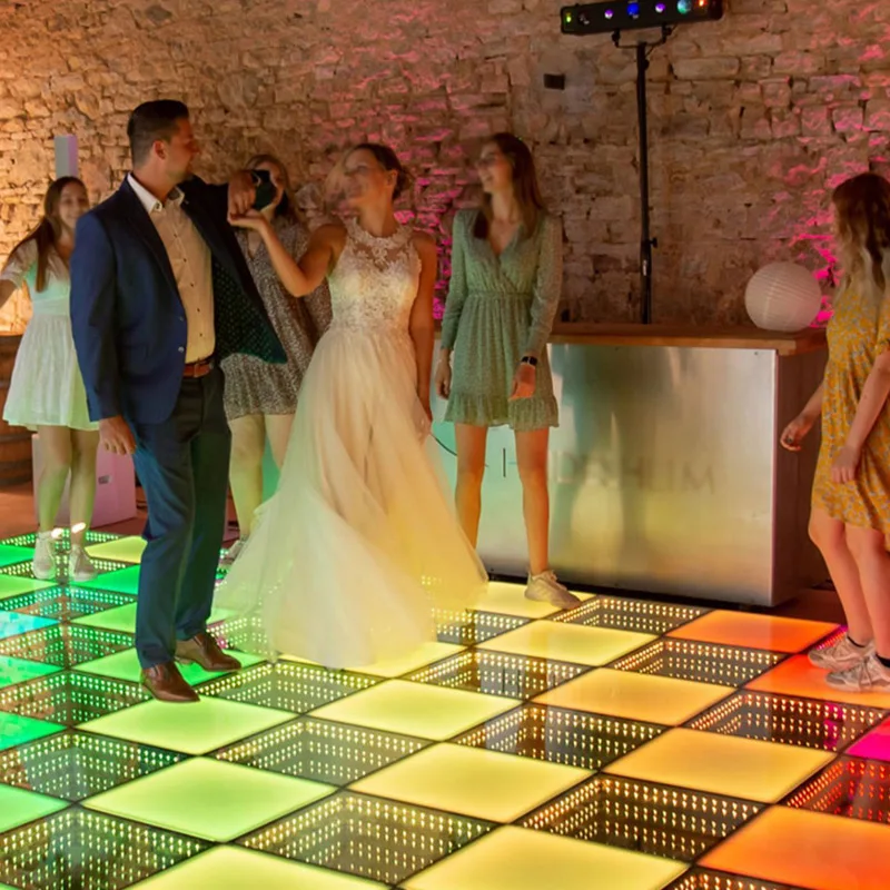 outdoor led dance floor 60*60 wedding magnetic 3d infinity matte led dance floor