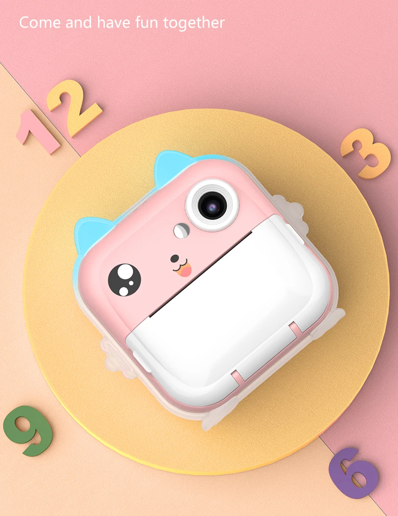 Cartoon Toy Gift  Children for christmas and birthday  Mini Photo Cameras Kids Camera With Printing