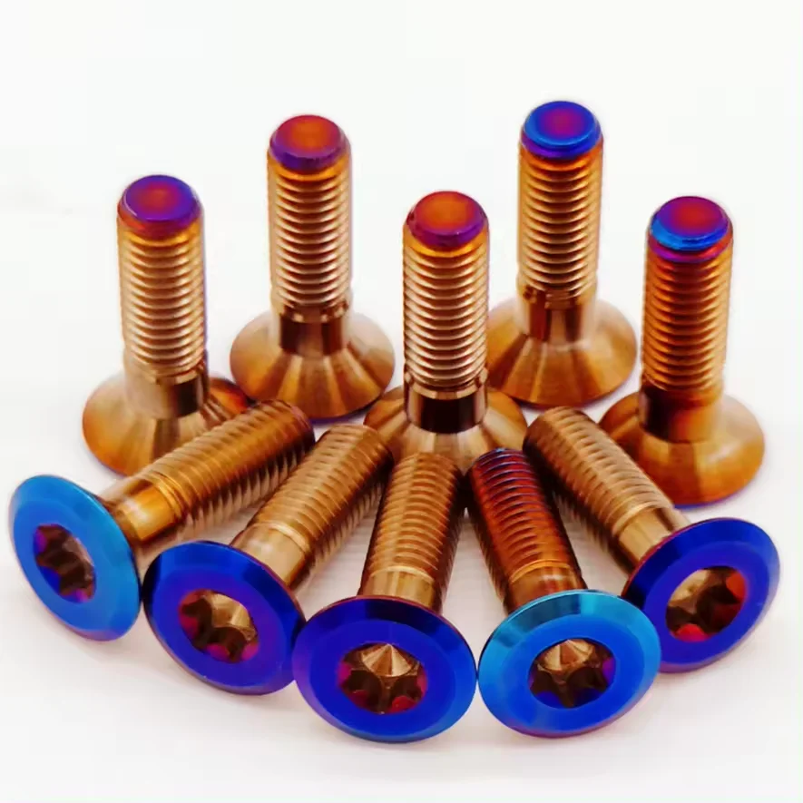 Hot Sale High Strength GR5 M8 Titanium Sprocket bolts with Ultra Light Weight fit for KTMi YAMAHAi Hondai KAWASAKIi